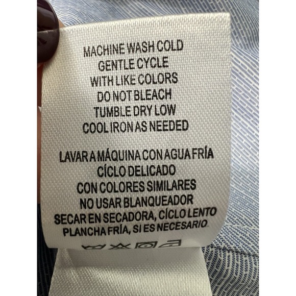 BKE Buckle Men's M Shirt Western Athletic Fit Pearl Snap Blue White‎ Rodeo - Picture 5 of 10